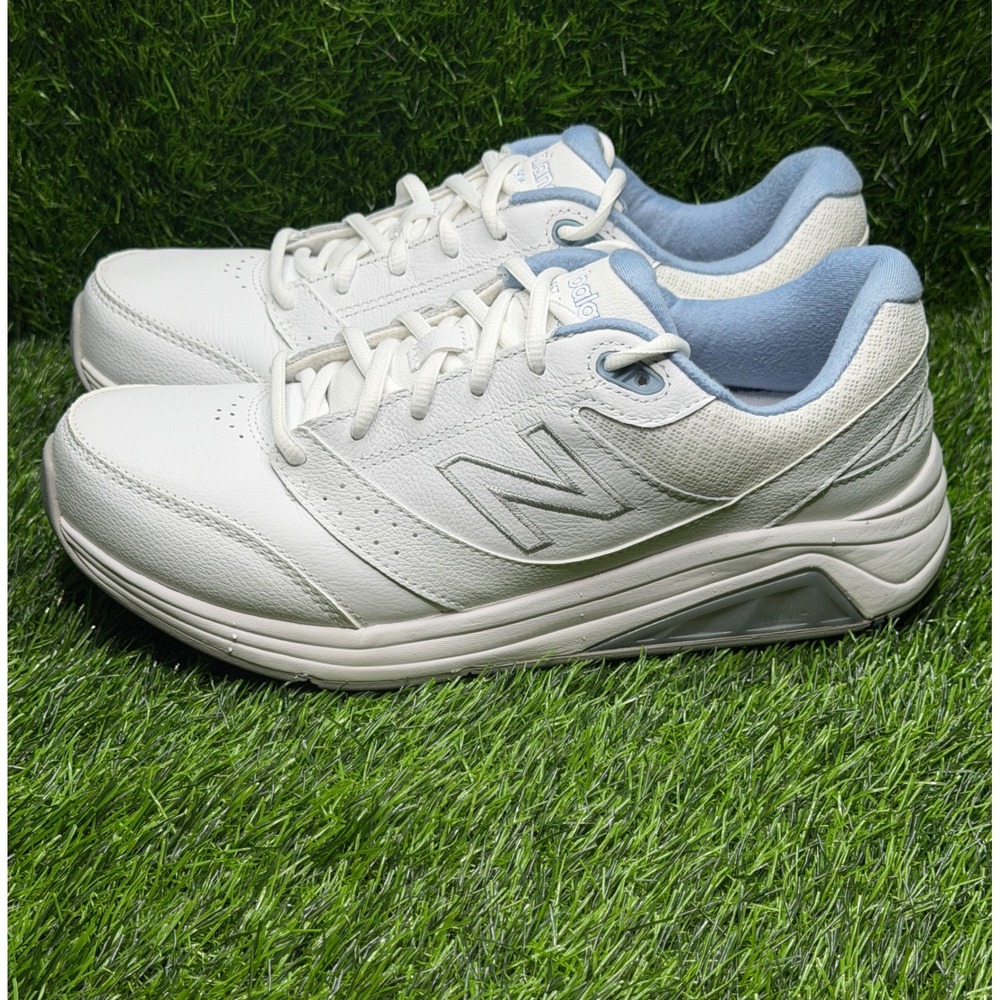 New Balance 928v3 White Blue Leather Walking Shoes WW928WB3 Womens 10 Mens 8.5